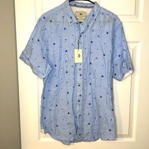 Nautical Short Sleeve Button Down - XL